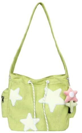 Star-Tragetasche – Messenger-Hobo-Tragetasche mit Sternmuster, Einkaufstasche mit Sternmuster, Schultertasche, Geldbörse für Erwachsene