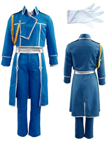 TYRHDJZQ Anime Cosplay Blau Uniform Herren Outfit Halloween Kostüm (US (3XL)