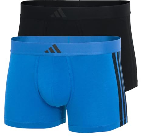 adidas Herren Low Rise Trunk (2PK) -Active Flex Cotton 3 Stripes Boxershorts, 901 Assorted, L (2er Pack)
