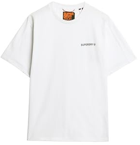 Superdry Herren Tech Relaxed T-Shirt Brillant Weiß XXL
