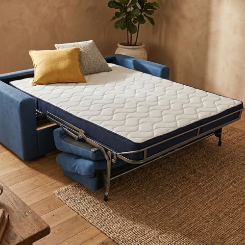 Nuvole di Sonno – Marte Schlafsofa-Matratze 140x195, Doppelmatratze aus Waterfoam, 12 cm hoch, ergonomisch, allergikergeeigneter Bezug, Made in Italy