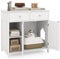 GYMAX Cat Litter Box Enclosure, Wooden Pet Cabinet Furniture with Hidden Cat Washroom and 2 Drawers, Cat House for Indoor Cats, as Cupboard Side Cabinet (80 x 51 x 78cm)