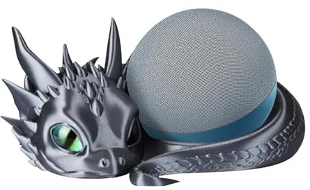 Drachenständer Für Echo 4./5. Generation, Gedruckte Smart Lautsprecher Halterungsbasis, Liegender Baby Drachenhalter Für Dot-Zubehör, Exquisite Desktop Dekoration