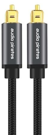 audio pirates optisches TOSLINK Glasfaserkabel [0,5 METER] digitales S/PDIF-Kabel,Verstärker,Heimkino,Xbox One,PS4,OD:4,0 mm,Nylon-Ummantelung,Metall-Stecker,vergoldete Kontakte