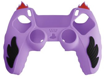 JZ Fire Anti-Slip PS5 Controller Caso, Morbida Gomma Caso Protector Per ps5, Silicone PS5 Controller Cover con Pollice Grip Gaps Lavabile -Purple