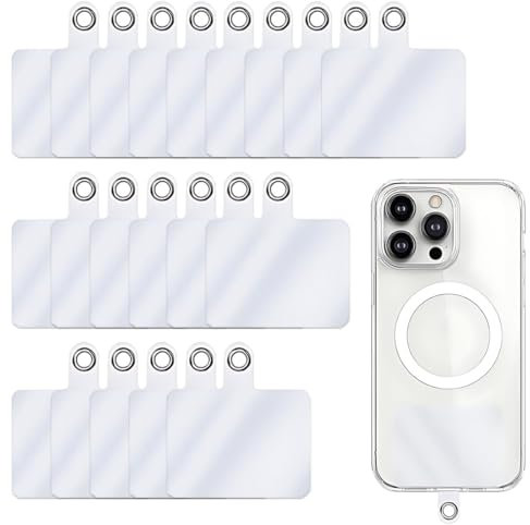 20 Piezas Correa de cordón para teléfono celular, parches de repuesto para teléfono con anillo de metal, cordón universal para teléfono celular, parche de correa para protección,cuerda para movil