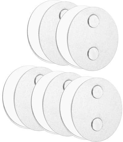 QUARKZMAN 5 Stück Rauchmelder Magnethalter mit Extra Starken Klebepads & 2-Fach Magneten Universal Magnethalterung Aufhängung zum Kleben 50mm Durchmesser für Rauchwarnmelder Feuermelder
