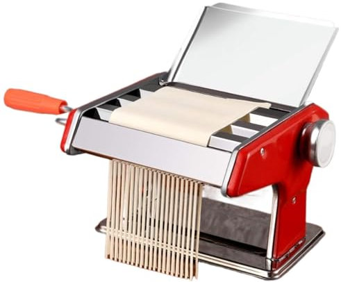 NESPIQ Pastamaschine Nudel Maschine Manuelle Nudelmaschinen Edelstahl Pasta Und Nudelmaschine 6 Einstellbare Dicke Einstellung Nudelpresse Für Hause Esszimmer