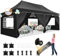 HOTEEL Carpa Plegable 3x6 con 6 Paredes Laterales, ProteccióN UV 50+ E Impermeable Carpas para Exteriores 3x6, Marco Engrosado, Gran Espacio Carpa, para Bodas, Playas, Fiestas, Patio (Negro)