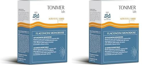 Ist.Ganassini 46902 Tonimer Lab Hypertonic per Aerosol, 18 Flaconcini (Confezione da 2)
