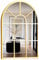 Marctani Espejo Ventana de Metal - Espejo Pared Grande Decoracion para Recibidor, Salon, Comedor, Dormitorio - Espejos Decorativos Industrial de Diseño (Dorado 90x60cm)