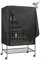 Besshepplo Cubierta para jaula de pájaros, tela Oxford 210D, cubierta impermeable a prueba de polvo, protector resistente al viento, a prueba de lluvia para interiores y exteriores, loro, negro (84 x