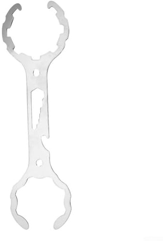 Zilimontt Clé à cylindre de gaz en acier inoxydable pour soupape de réduction de pression, 21 x 6,4 cm, clé hexagonale avec fonction décapsuleur, compatible avec boulons à tête hexagonale de réservoir