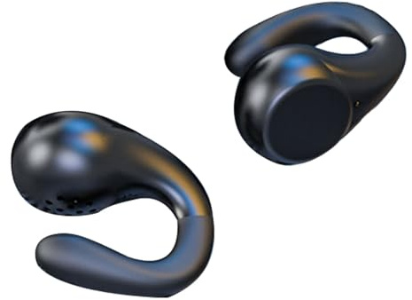 SIXRUN Ohrclip-Ohrhörer, Kabellose Sport-Kopfhörer mit HiFi-Sound und Leistungsanzeige, Ideal Zum Laufen und für Outdoor-Aktivitäten (Black)