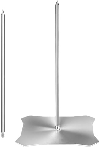 doyandader Broche Verticale - Support Vertical En Acier Inoxydable Pour Broche À Viande De Barbecue,Support Kebab Poulet Pour Four Barbecue - Cuisson au Four Extérieur Camping Rôtissage Grillage
