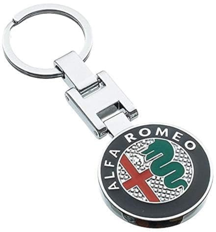 ALIMRVO Porte-clés Voiture pour Alfa Romeo Stelvio 2022 - SUV, Porte-clés personnalisé Hommes et Femmes Cadeau Anniversaire clés de Voiture Accessoires,Green