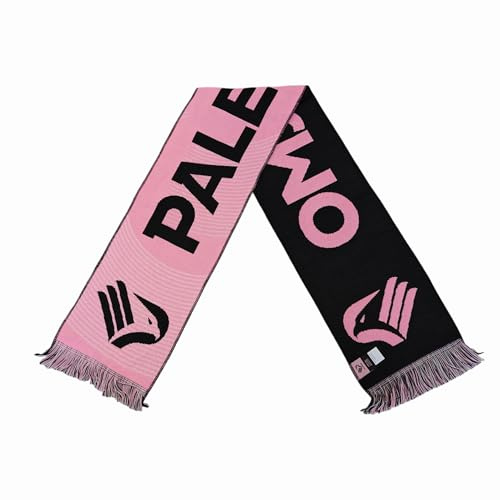 Palermo FC, Sciarpa Jacquard, Rosa e Nera, 100% acrilico, Made in Italy, taglia unica
