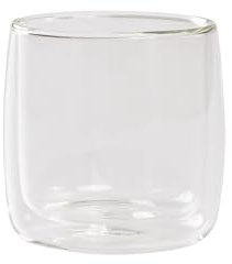 Zafferano No Bilia NB-4X Tumbler aus Borosilikatglas, doppelwandig, transparent, modernes und elegantes Design für heiße und kalte Getränke, 4 Stück