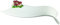 Paolo Chiari Poggia Mestoli in Porcellana, Decorazione Dipinta a Mano in Marmoresina, 26 x 13 x 4 cm, Bianco (Coccinella Lia - Foglia)