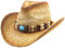 Queue Essentials Cowboyhut für Damen und Herren, gewebter Strohhut mit breiter Krempe - Beige - Einheitsgröße