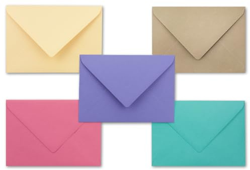 20x Umschlagpaket - DIN C6 - ca. 11,4 x 16,2 cm - die Neuen - 5 Farben je 4 Umschläge - 120 g/m² - Serie Farbenfroh