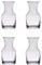 Single Serving Glass Wine Carafe 6.5 oz - Mini Decanters - Small Individual Carafes, set of 4 - w/coasters