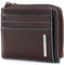 Piquadro Porta Carte di Credito in Pelle, Accessori da Viaggio-Portafogli Unisex-Adulto, Mogano, Talla única