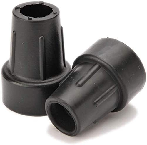 Gastrock Krückenkapsel mit Stahleinlage im 2er Pack (16mm, schwarz)