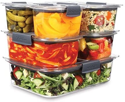 Sistema Brilliance 6 Piece Food Storage Set with Lids, Plastic