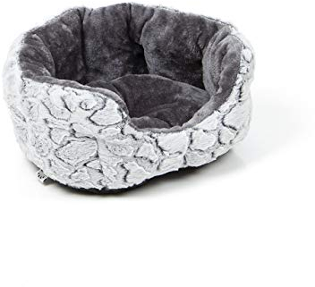Wallace & Jones | Premium Hundebett York inkl. weichem Hundekissen für kleine Hunde, Flauschiges Hundebett, Rutschhemmende Unterseite | 55 x 45 x 15 cm