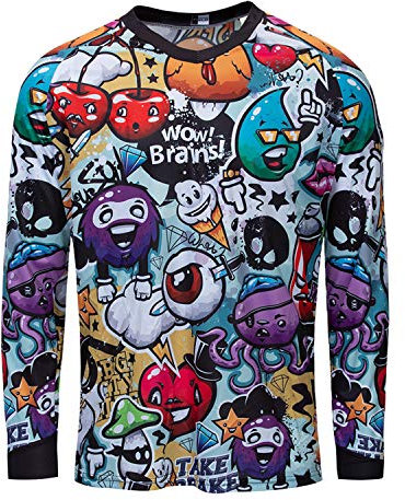 PSPORT Herren Motocross Jersey Langarm Motocross Shirt Herren Mountain Dirt Bike Jersey Downhill Reiten Racing Kleidung Tops, 13cd9525, XL