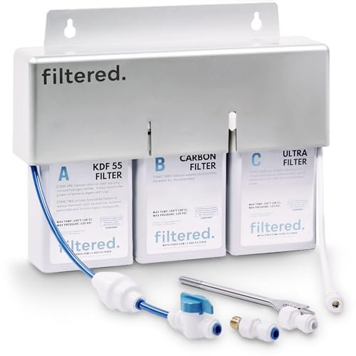 Inline Water Filter System for Refrigerators and Ice Makers - Easy install & all connections included