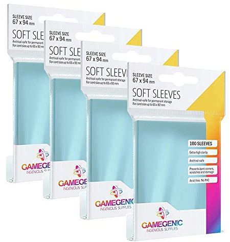 Gamegenic Soft Sleeves Penny Kartenhüllen geeignet für Pokemon, MTG Magic, Standardgröße, 4x100er Packs