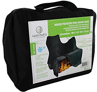 GREENSTAR - Housse Protection Fraise Motoculteur - Pour Fraise à Neige - Polyester - Noire - Dimensions : 196 x 123 / 96 x 114 cm