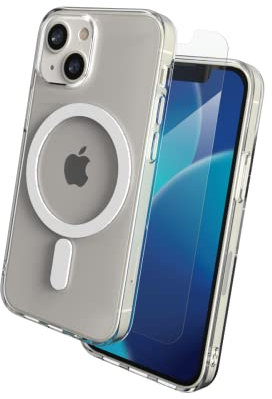 max Protection by ZAGG - Bundle MagSafe Case and HD Tempered Glass Screen Protector - Made for Apple iPhone 13 Mini - Clear,990508930