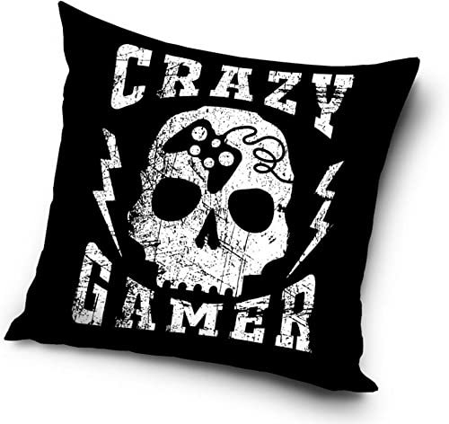 lau-fashion Gamer Zocker Motiv Totenkopf Kopfkissenbezug Kissenbezug Kissenhülle 40 x 40cm