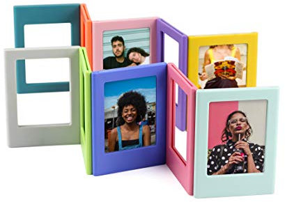 shantmay Magnetischer Bilderrahmen, Mini-Bilderrahmen-Set für Polaroid-Rahmen, Instax-Rahmen, Fotorahmen für Kühlschrank, Geldbörse, 12 Stück