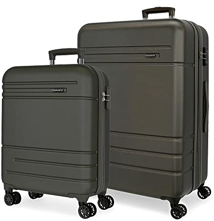 Movom Galaxy Kofferset Schwarz 55/68 cm Hard ABS Kombinationsverschluss seitlich 109L 6,56 kg 4 Doppelrollen Handgepäck