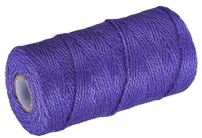 sourcing map Cordel de jardín de 328 pies, cuerda de yute de 2 mm, para manualidades, envoltura de regalos, color morado