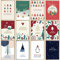 BIROYAL Weihnachtskarten mit Umschlag Set (12 Stück) | Weihnachts Klappkarten | Weihnachtskarte Weihnachtspostkarten Christmas Postkarte mit Umschlägen für deine Weihnachtsgrüße, Retro-Stil
