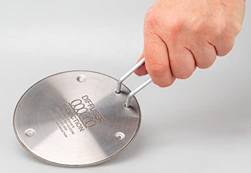 Adattatore per Induzione, 12 cm, Adattatore per Piano Cottura a Induzione Dotato con Piedi, Disco Convertitore Piastra di Induzione, Diffusore di Calore
