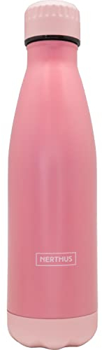 Nerthus FIH 1165 Botella Termo Doble Pared para fríos y Calientes de Acero Inoxidable Rosa 500 ml Libre de BPA, 18/8