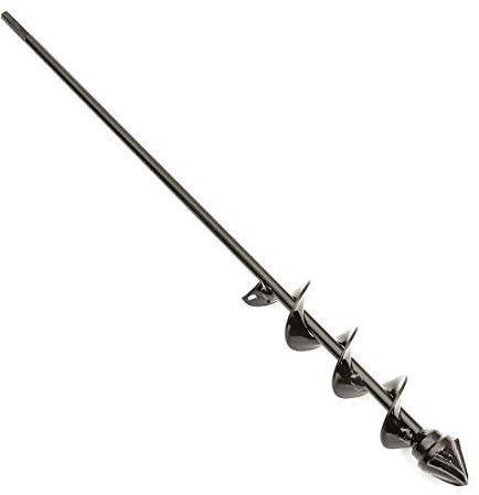 Planting Earth Auger Metal Drill Bit Garden Bulb Planter Post Hole Digger 3 Sizes 4x45cm / 8x30cm / 8x45cm (4 x 45cm)
