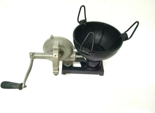 ALFA NAUTICAL Blacksmith Forge with Hand Blower for Knife Making Blacksmithing Forging Tools Equipment Vintage Style Coal Forge Furnace with Pedal Type Hand blowe