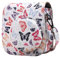 QIYWFA Instant Kamera Schützend Fall Kompatibel mit Fujifilm Instax Mini 12/11/9/8/8+ Instan Kamera Sanft PU Leder Tasche mit Tasche und Abnehmbarer Schultergurt(Multicolour Butterfly)