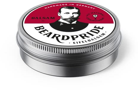 BEARDPRIDE Bartbalsam Männer - Das Original Bart Balsam aus dem Barbershop - Unser Beard Balm basiert auf natürliche Sheabutter und wertvollen Ölen - Bartbalm - Geschenk für Männer (28g, Eifel)