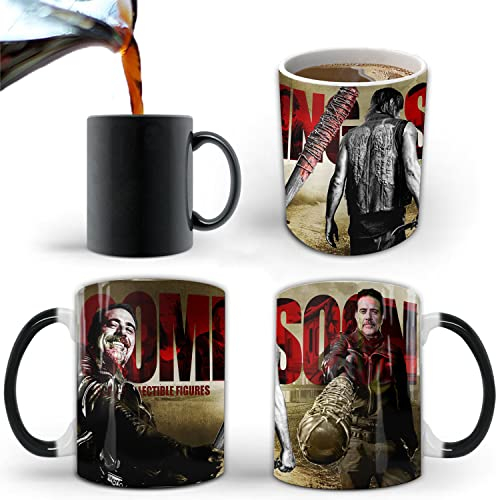 Aigori TWD Kaffeetasse mit Aufschrift Walking Dead, Geschenk für Fans, die Negan mögen, farbwechselnde Keramik-Kaffeetasse (325 ml) – TWD Geschenke für Halloween, Weihnachten, Geburtstag, Männer,