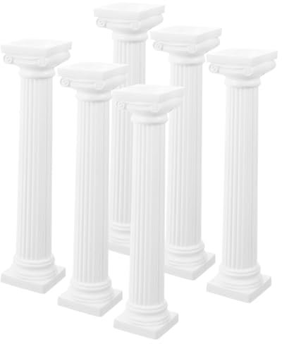 6 Stück Römische Säule Modell Aquarium Römische Säule Kleine Säule Statuen Griechische Säulen Säulen Römische Säule Blumenvase Griechische Säulen Kerzenhalter Römische