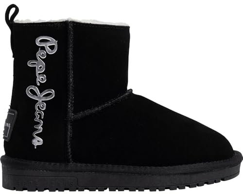 Pepe Jeans Stivaletti in Pelle Nera con Top Diss