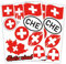 Finest Folia 2er Set DIN A4 Länderaufkleber Fahne Aufkleber Länderfahne Flagge für Auto Motorrad Sticker Länderflagge selbstklebend wetterfest R217 (67 Schweiz)